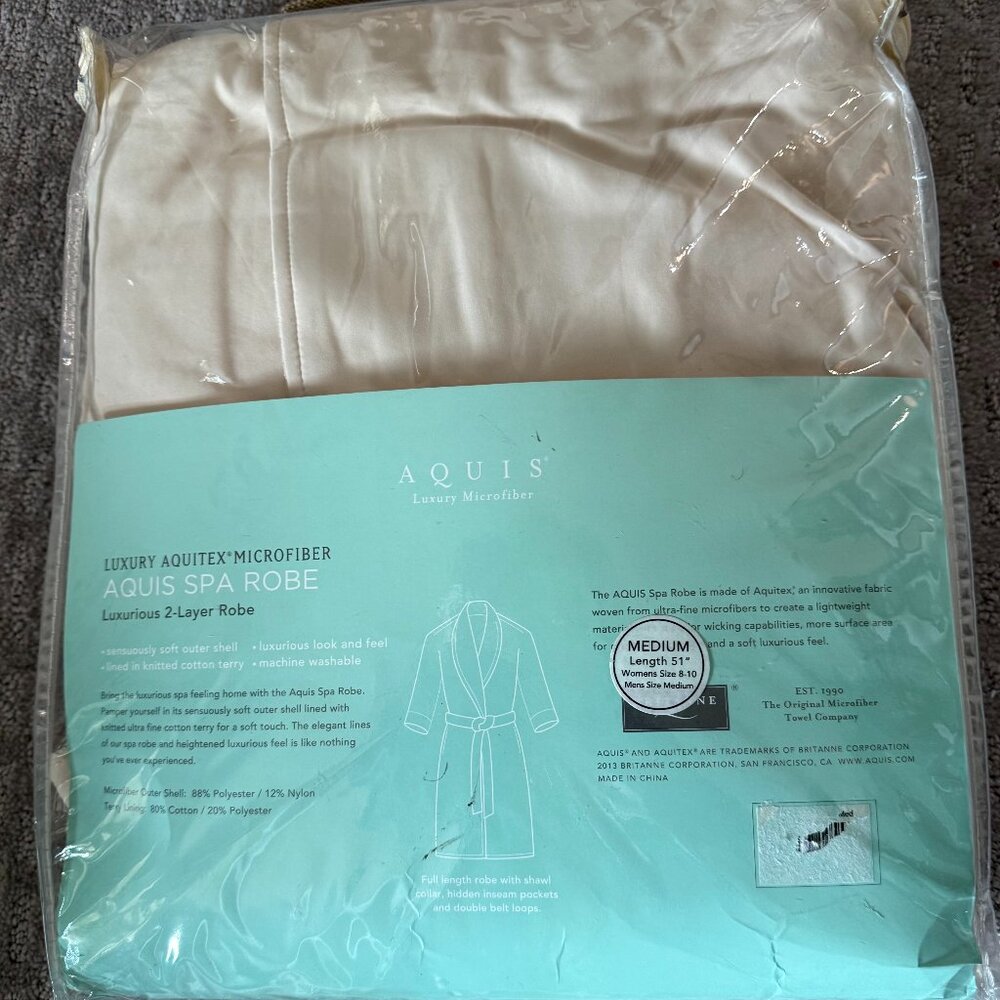 Aqua Spa Robe beautiful 2 Layer Luxury - Picture 3 of 3